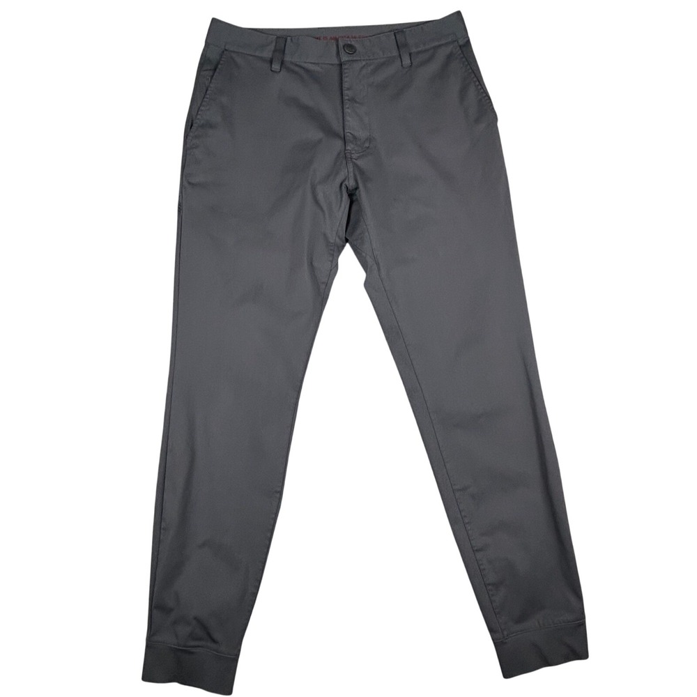 Rhone Commuter Pants Mens Charcoal Gray Slim Fit Zip‎ Ankle Style 100594 Size 30